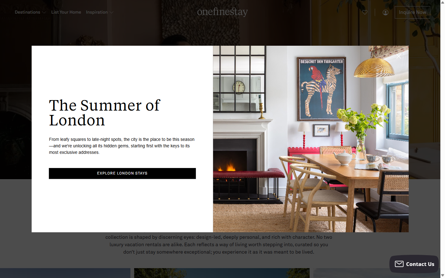 Onefinestay desktop