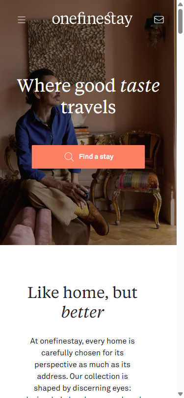 Onefinestay mobile