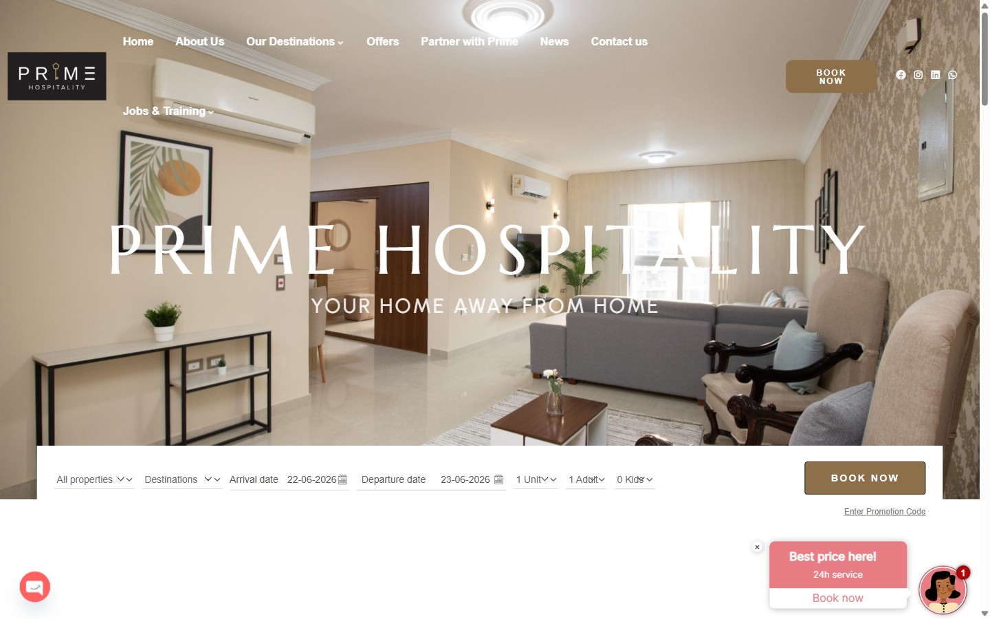 Stay at Prime desktop